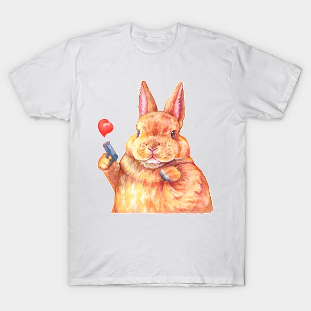 Valentine's Bunny T-Shirt by LilianaTikage